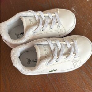 Lacoste White Baby Tennis Shoes